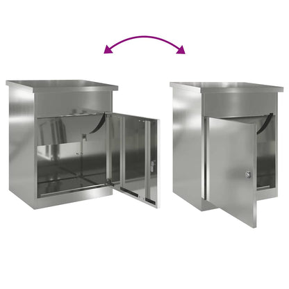 Brevlåda Paketbox Svart 44 x 35 x 59 cm Galvaniserat stål