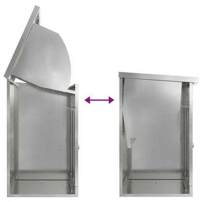 Brevlåda Paketbox Svart 44 x 35 x 59 cm Galvaniserat stål