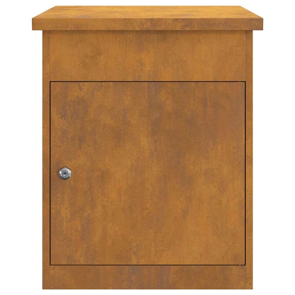 Brevlåda Paketbox Rostig 44 x 35 x 59 cm cortenstål