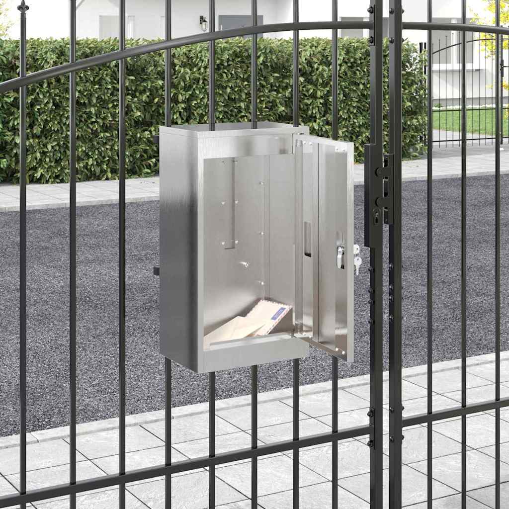 Brevlåda Svart 30 x 23 x 55 cm Rostfritt stål