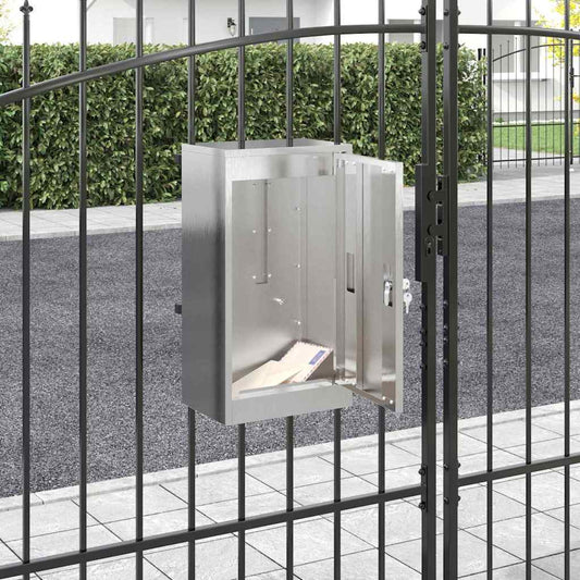 Brevlåda Svart 30 x 23 x 55 cm Rostfritt stål