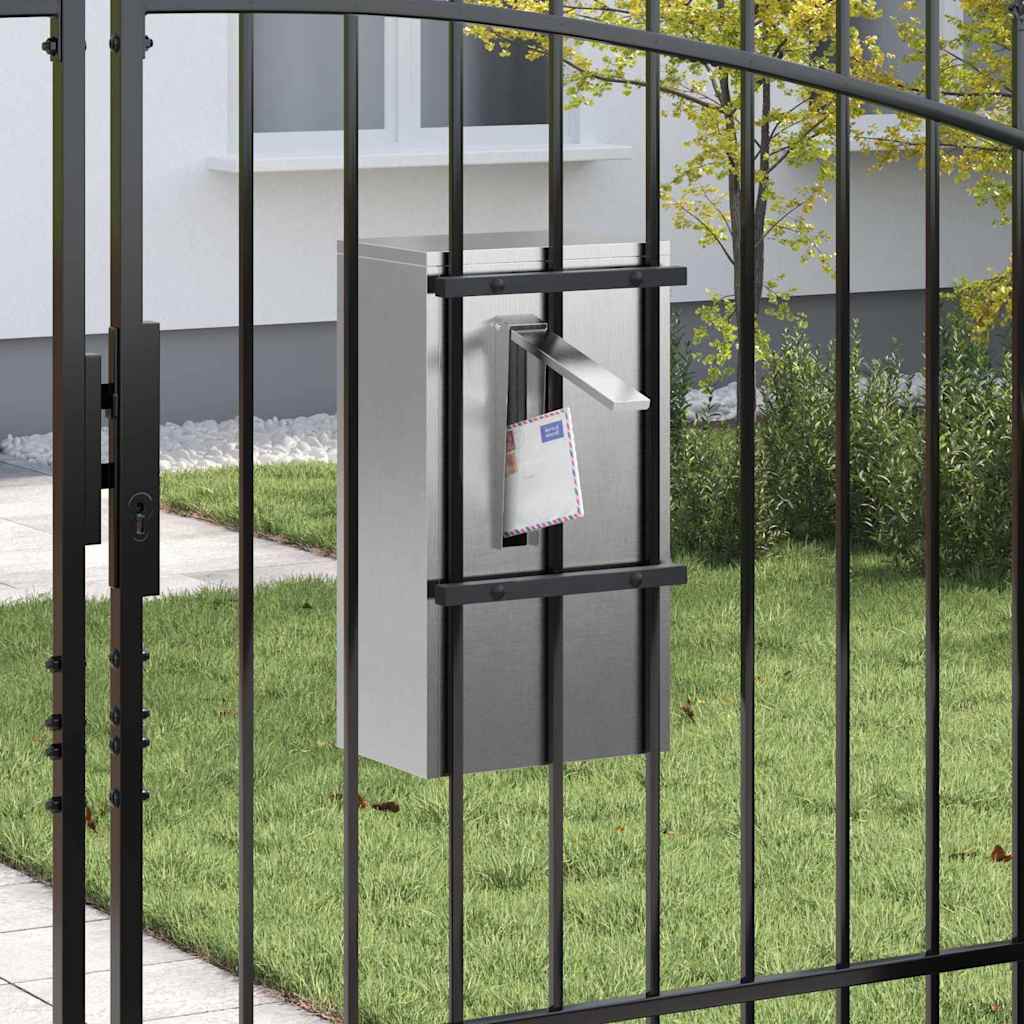 Brevlåda Svart 30 x 23 x 55 cm Rostfritt stål