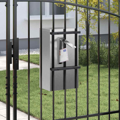 Brevlåda Svart 30 x 23 x 55 cm Rostfritt stål