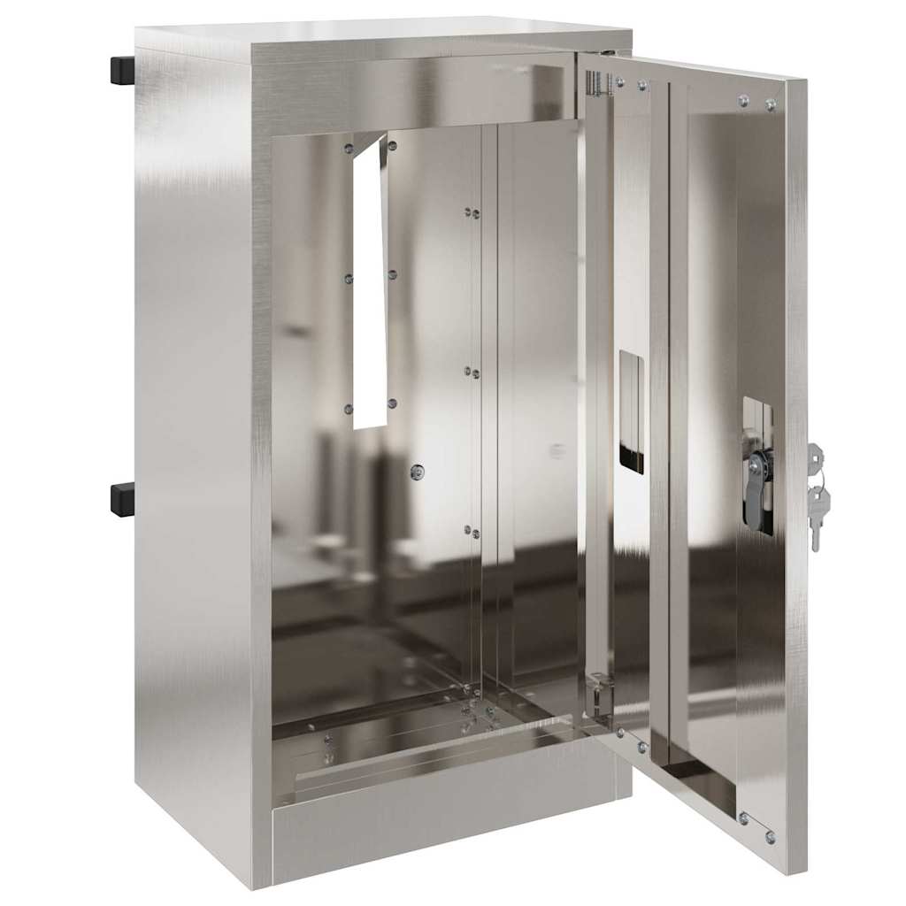 Brevlåda Svart 30 x 23 x 55 cm Rostfritt stål