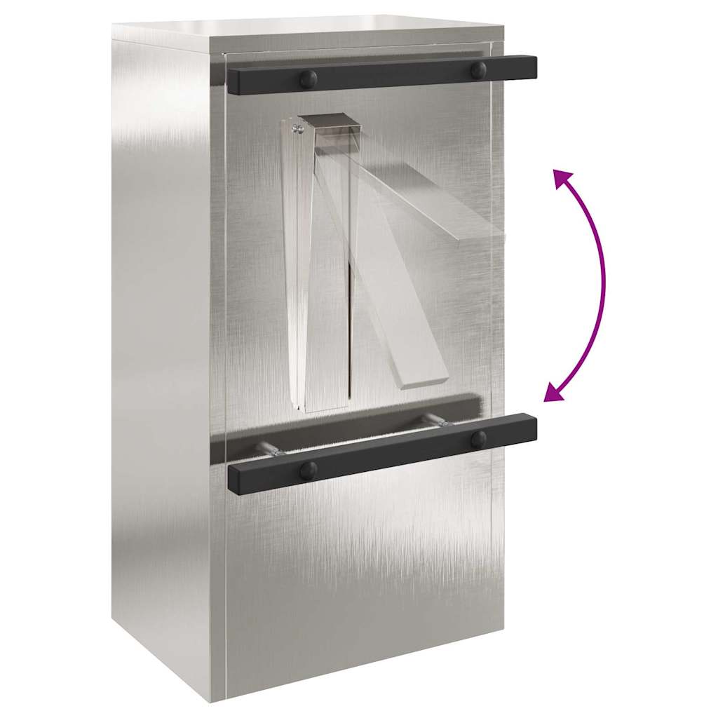 Brevlåda Svart 30 x 23 x 55 cm Rostfritt stål