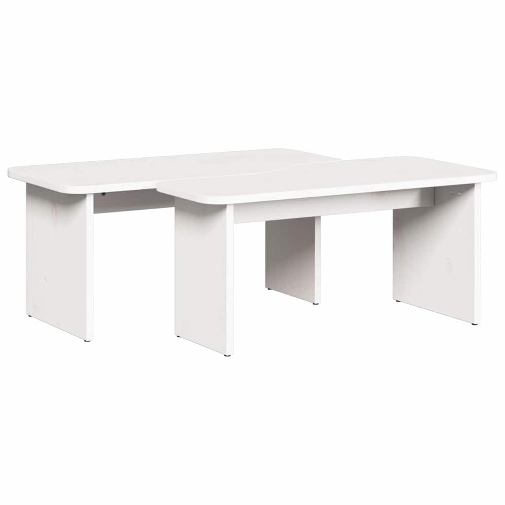 Soffbord Vit 100 x 69 x 35.5 cm Massiv furu