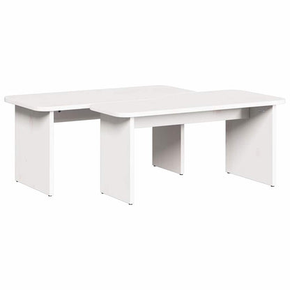 Soffbord Vit 100 x 69 x 35.5 cm Massiv furu