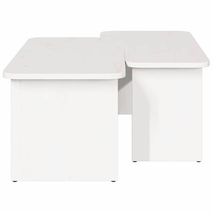 Soffbord Vit 100 x 69 x 35.5 cm Massiv furu