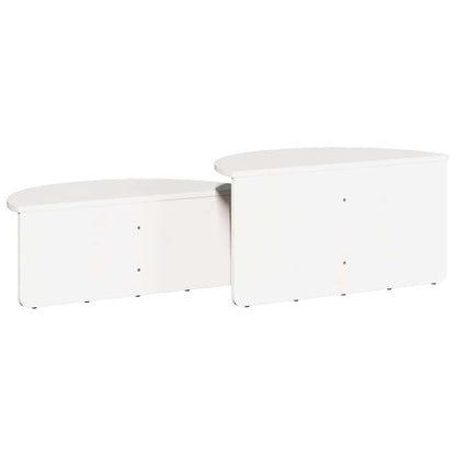 Soffbord Vit 2 pcs 79 x 39.5 x 40 cm Massiv furu