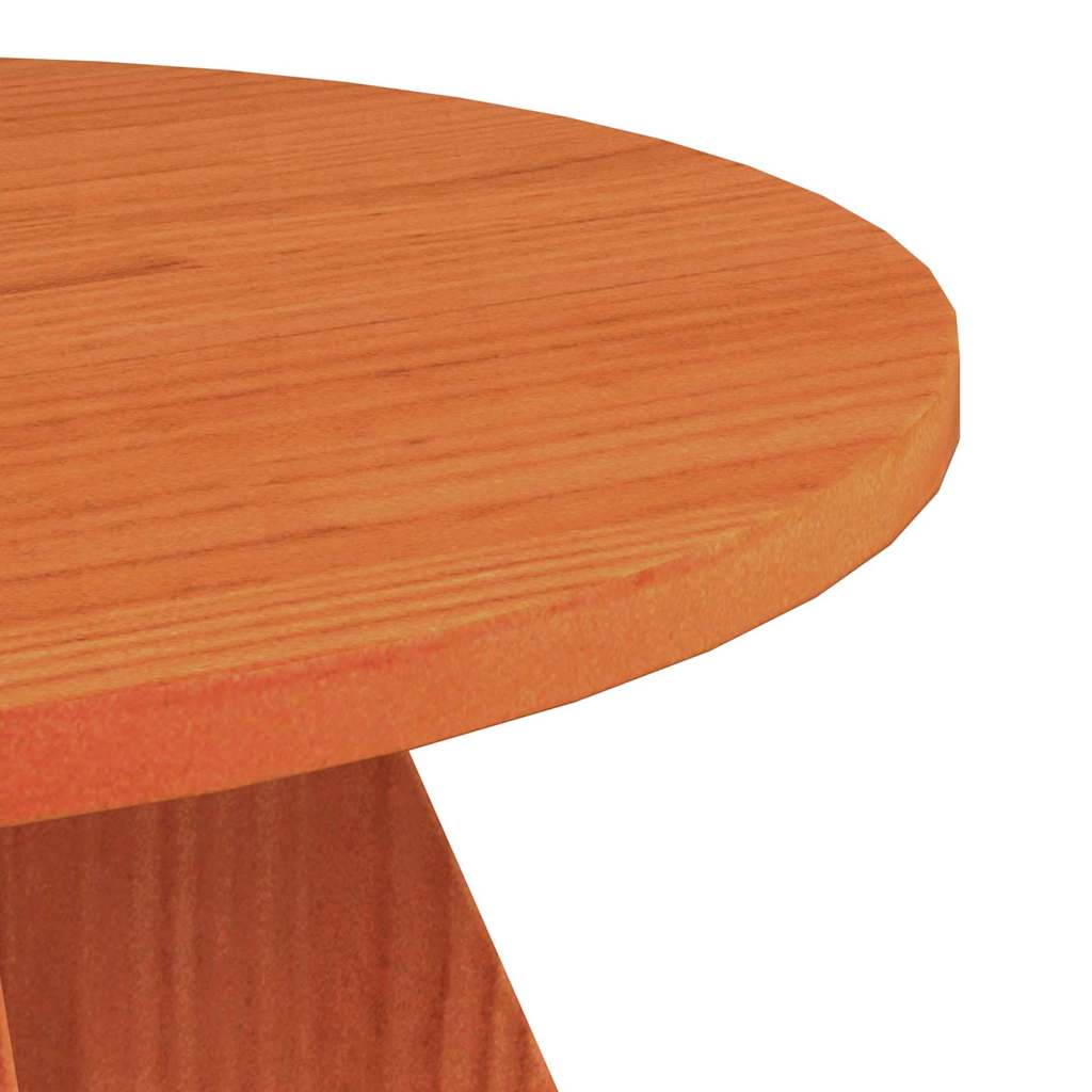 Soffbord Trä 3 pcs Vaxbrun 49 x 49 x 30 cm Massiv furu