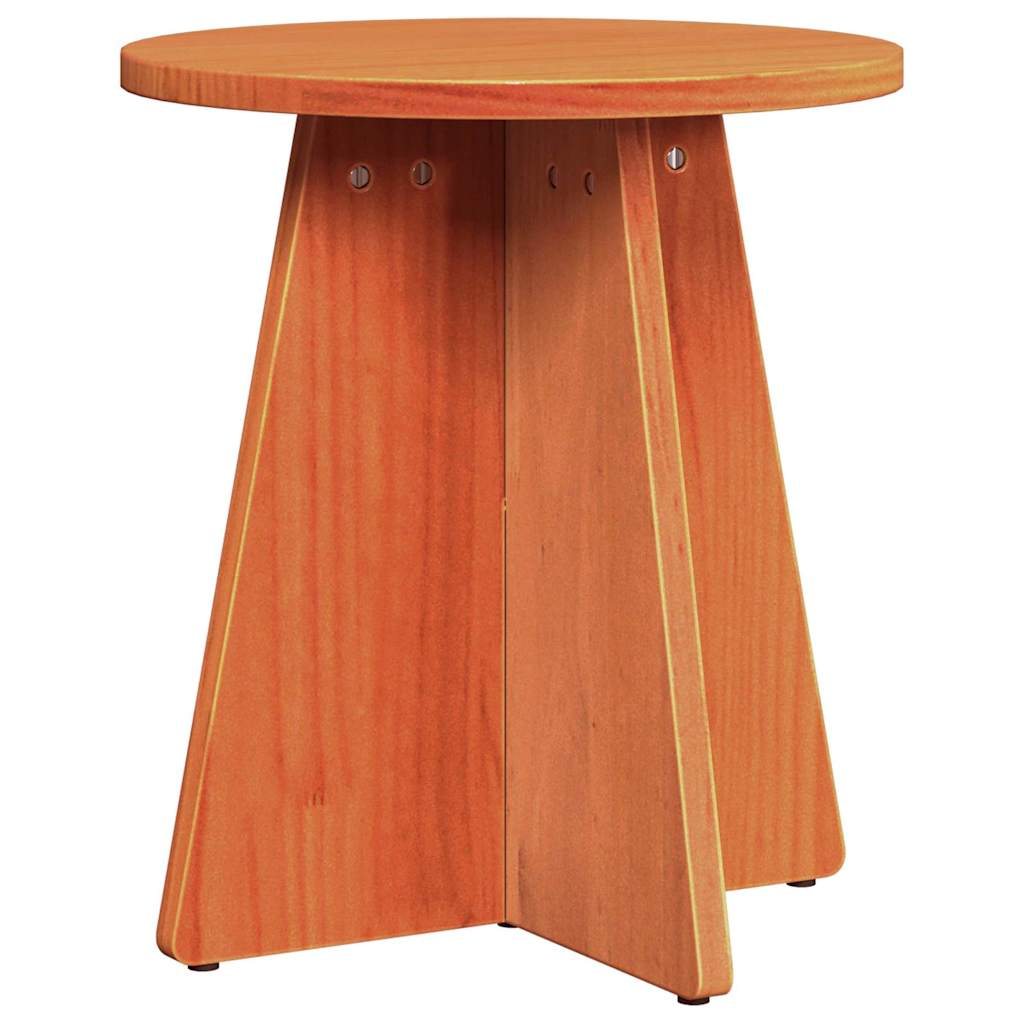 Soffbord Trä 3 pcs Vaxbrun 49 x 49 x 30 cm Massiv furu