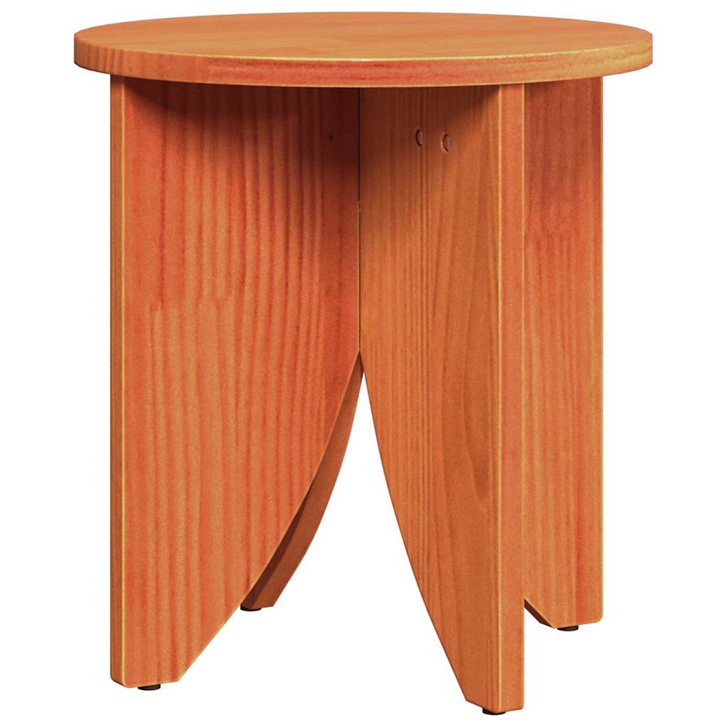 Soffbord Brun Vaxbrun 2 pcs 41,5 x 41,5 x 44 cm Massiv furu