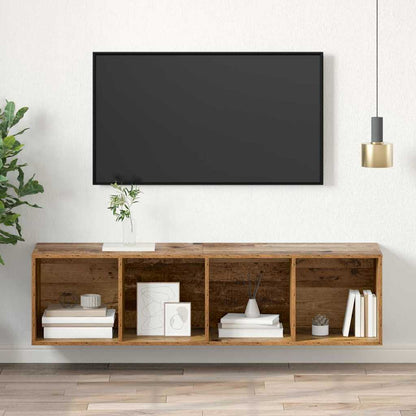 TV-Möbel Åldrat Trä TV-Skåp 37 x 37 x 142.5 cm