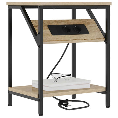 Sängbord 2 pcs Sonoma ek 38 x 30 x 48 cm Konstruerat trä