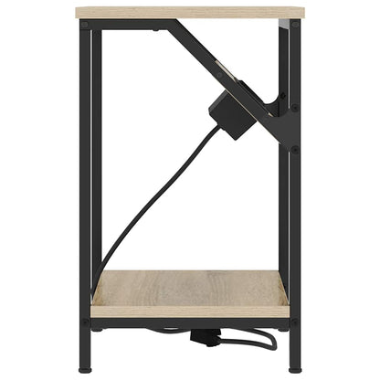 Sängbord 2 pcs Sonoma ek 38 x 30 x 48 cm Konstruerat trä