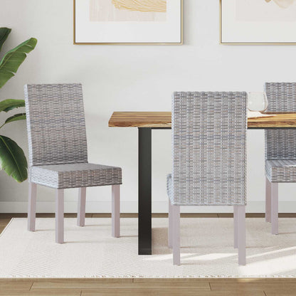 Matstol 2 pcs Vit tvätt 45 x 54 x 93 cm Massivt mahognyträ