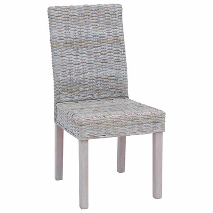 Matstol 2 pcs Vit tvätt 45 x 54 x 93 cm Massivt mahognyträ
