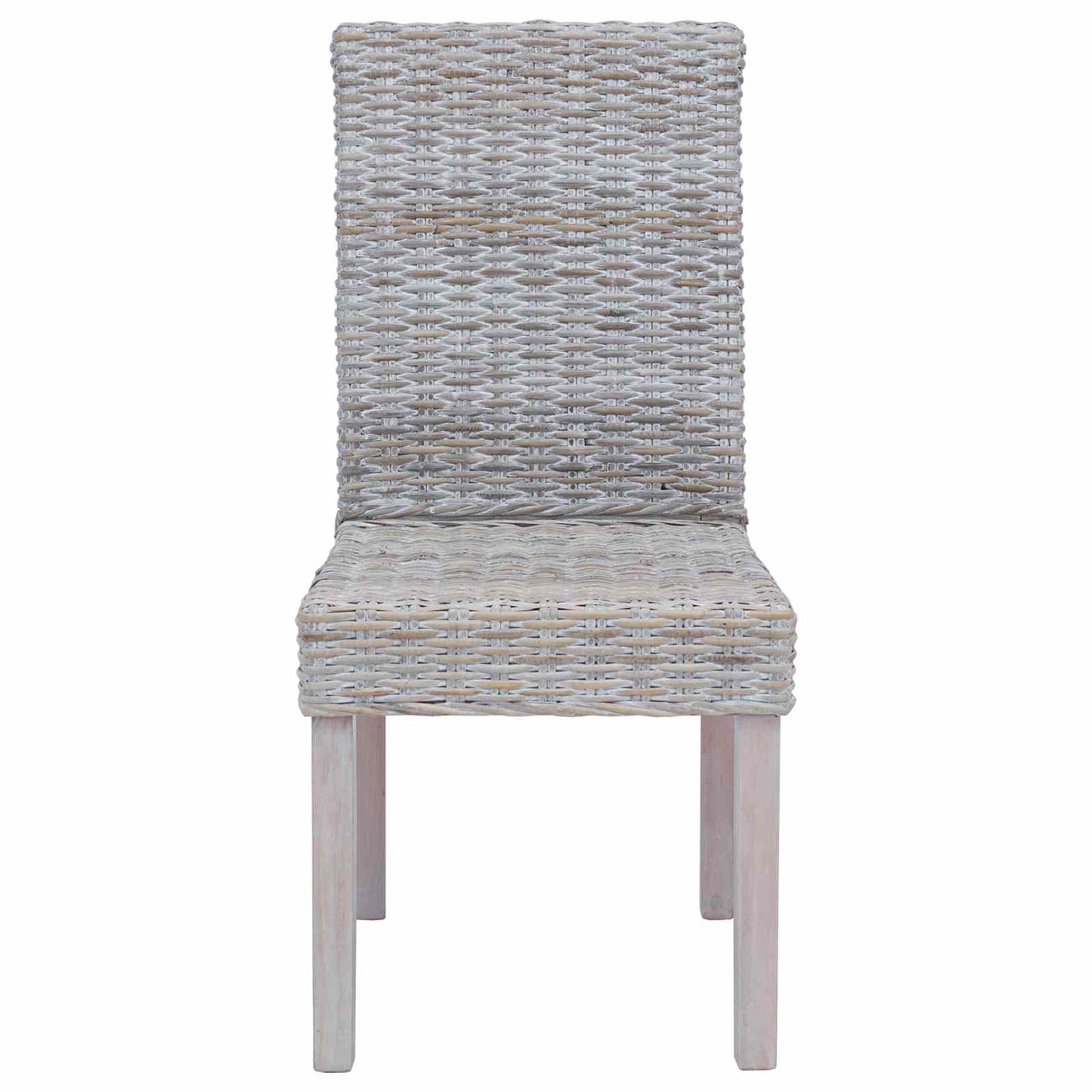 Matstol 2 pcs Vit tvätt 45 x 54 x 93 cm Massivt mahognyträ