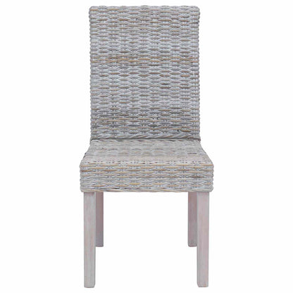Matstol 2 pcs Vit tvätt 45 x 54 x 93 cm Massivt mahognyträ