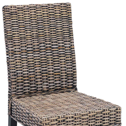 Matstol 2 pcs Svart tvätt 45 x 54 x 93 cm Massivt mahognyträ