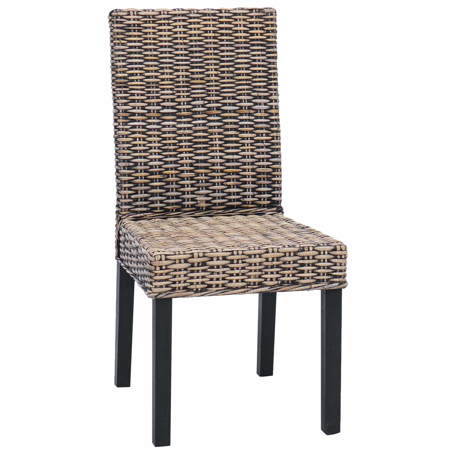 Matstol 2 pcs Svart tvätt 45 x 54 x 93 cm Massivt mahognyträ