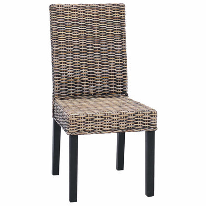 Matstol 2 pcs Svart tvätt 45 x 54 x 93 cm Massivt mahognyträ