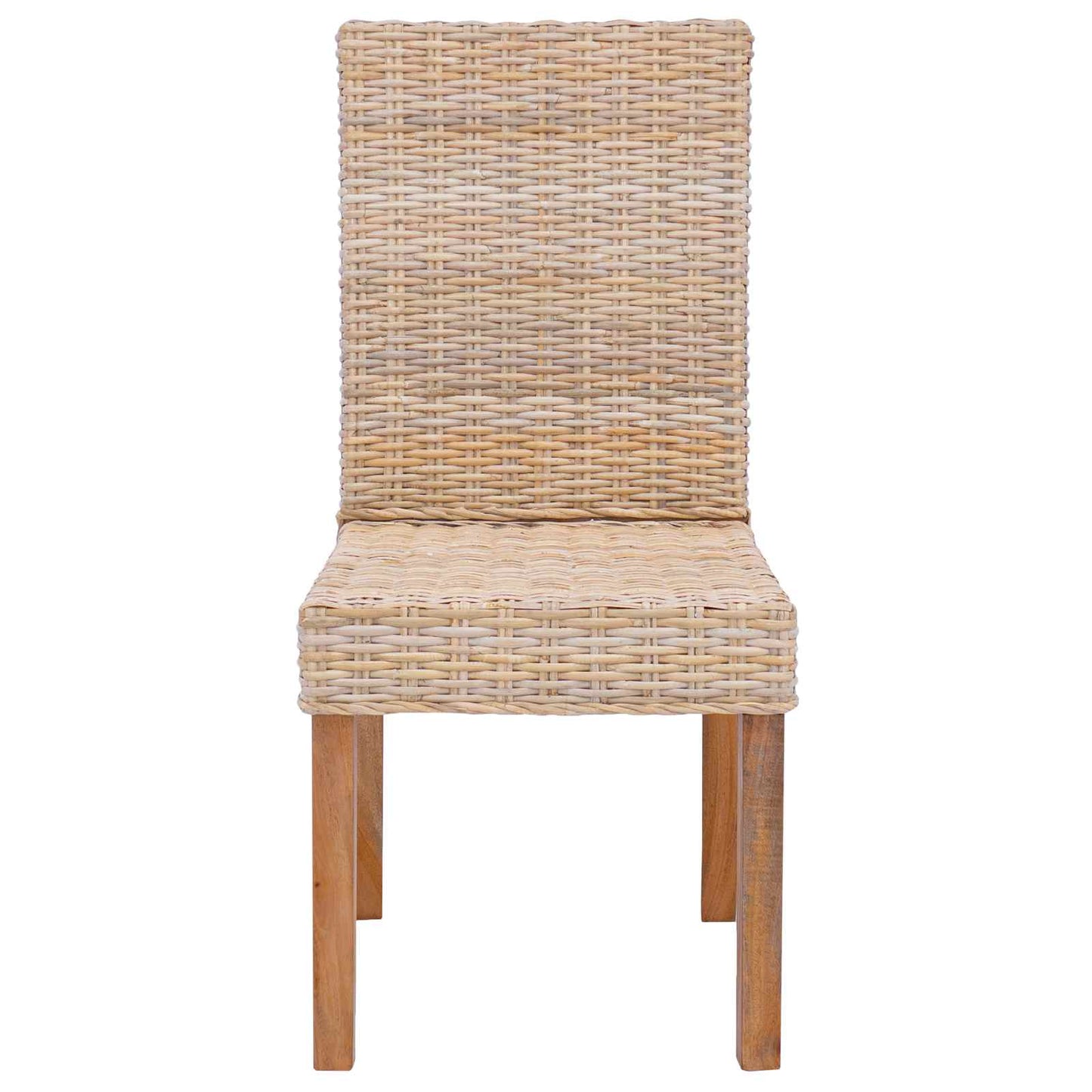 Matstol 2 pcs Naturfärg 45 x 54 x 93 cm Massivt mahognyträ