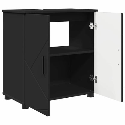 Badrumsmöbelset 3 pcs Svart 61 x 35 x 64 cm