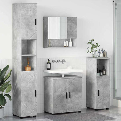 Badrumsmöbelset 4 pcs Betonggrå 61 x 35 x 64 cm