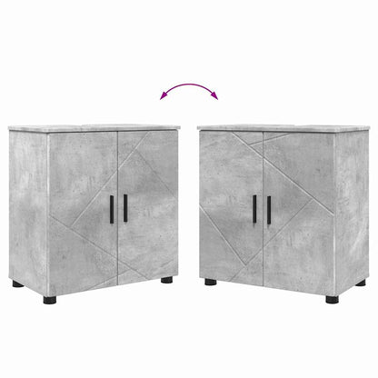 Badrumsmöbelset 4 pcs Betonggrå 61 x 35 x 64 cm