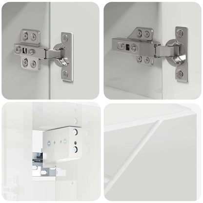Badrumsmöbelset Väggmonterad 4 pcs Högglans Vit 61 x 35 x 64 cm