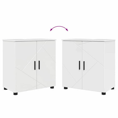 Badrumsmöbelset Väggmonterad 4 pcs Högglans Vit 61 x 35 x 64 cm