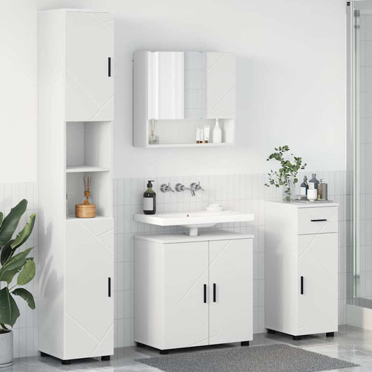 Badrumsmöbelset 4 pcs Vit 61 x 35 x 64 cm
