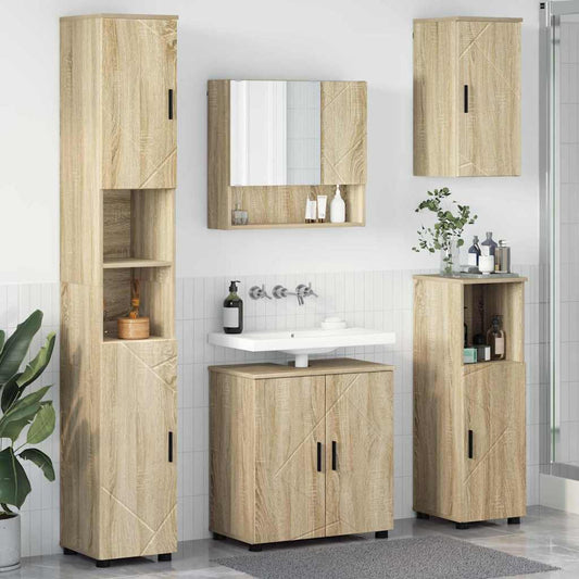 Badrumsmöbelset 5 pcs Sonoma Ek 61 x 35 x 64 cm