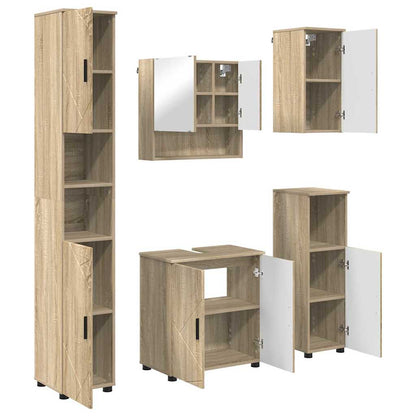 Badrumsmöbelset 5 pcs Sonoma Ek 61 x 35 x 64 cm