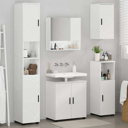 Badrumsmöbelset Väggmonterad 5 pcs Högglans Vit 61 x 35 x 64 cm