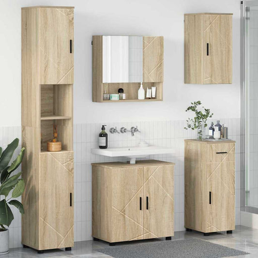 Badrumsmöbelset 5 pcs Sonoma Ek 61 x 35 x 64 cm