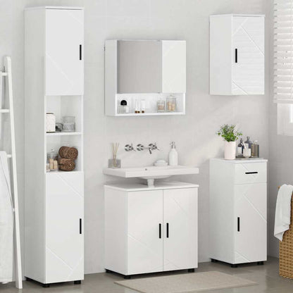 Badrumsmöbelset med låda 5 pcs Högglans Vit 61 x 35 x 64 cm