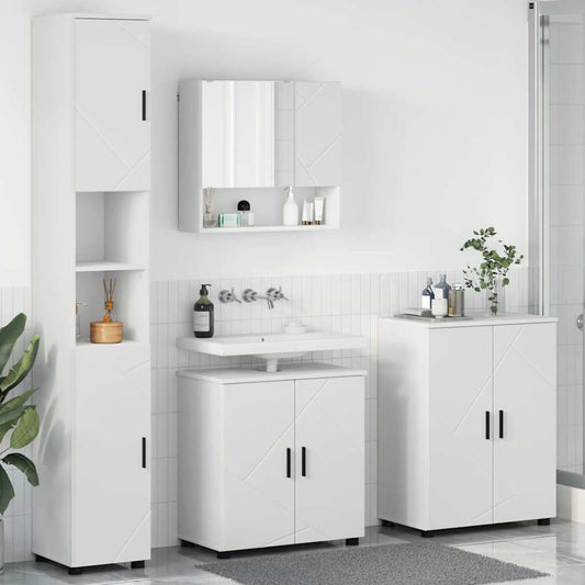 Badrumsmöbelset 4 pcs Vit 61 x 35 x 64 cm