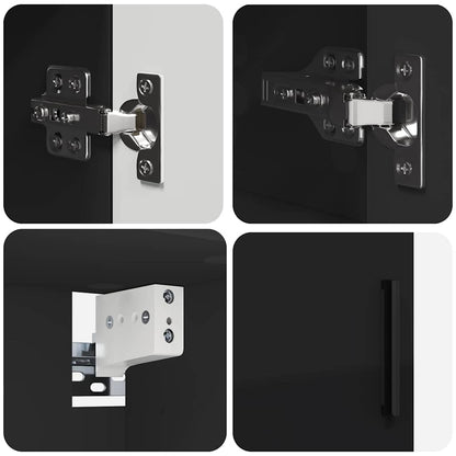 Badrumsmöbelset 4 pcs Svart 61 x 35 x 64 cm