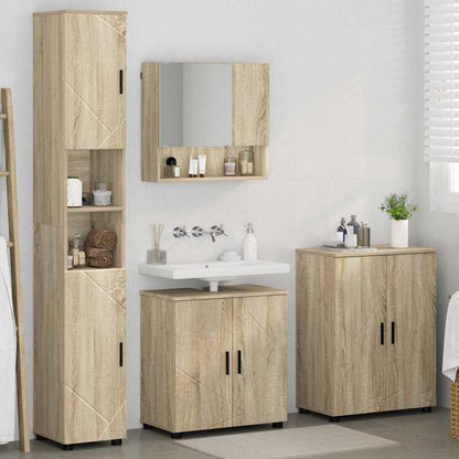 Badrumsmöbelset 4 pcs Sonoma Ek 61 x 35 x 64 cm