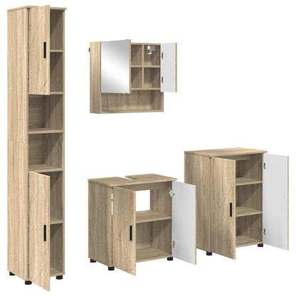 Badrumsmöbelset 4 pcs Sonoma Ek 61 x 35 x 64 cm