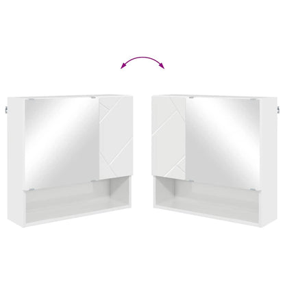 Badrumsmöbelset Väggmonterad 4 pcs Högglans Vit 61 x 35 x 64 cm