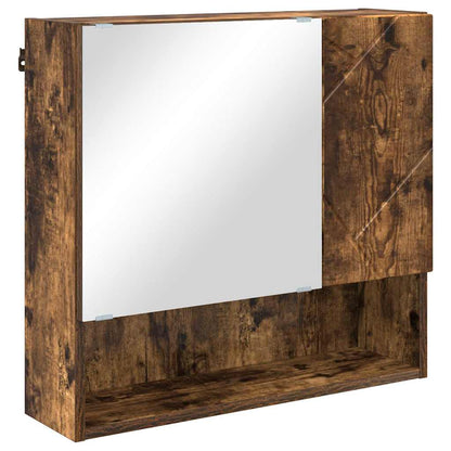 Badrumsmöbelset Väggmonterad 4 pcs Rökfärgad Ek 61 x 35 x 64 cm