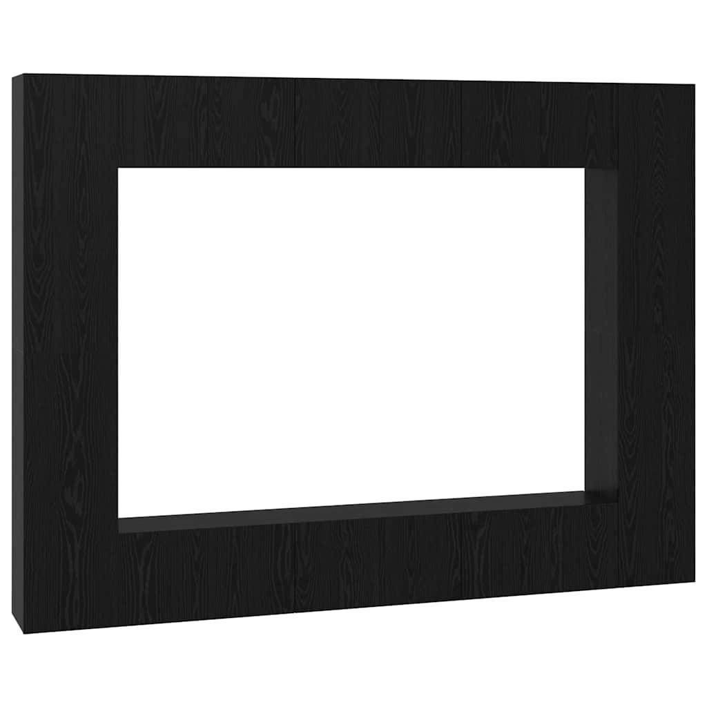 TV-bänkset 10 pcs Svart ek Medium 30.5 x 30 x 90 cm