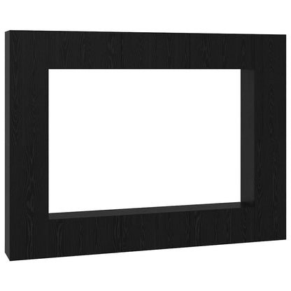 TV-bänkset 10 pcs Svart ek Medium 30.5 x 30 x 90 cm