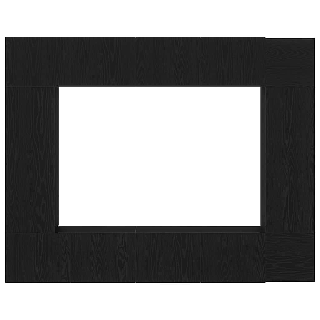 TV-skåpsset Väggmonterad 8 pcs Svart ek 190,5 x 28,5 x 151 cm