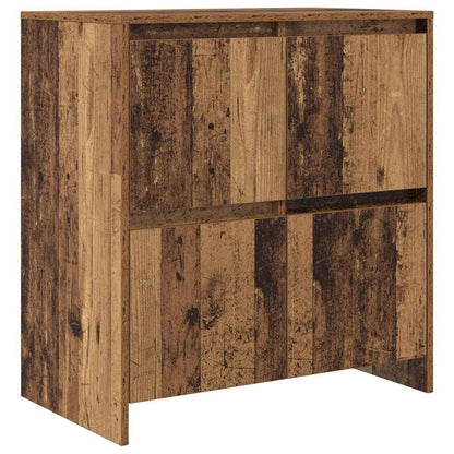 Skåp 2 pcs Gammalt trä 70 x 41 x 75 cm Konstruerat trä
