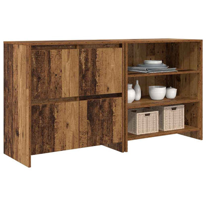 Skåp 2 pcs Gammalt trä 70 x 41 x 75 cm Konstruerat trä