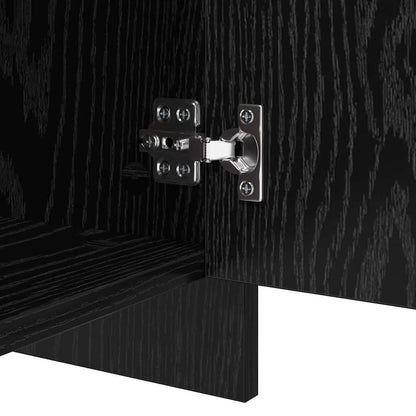 Skåp 2 pcs Svart ek 70 x 41 x 75 cm Konstruerat trä